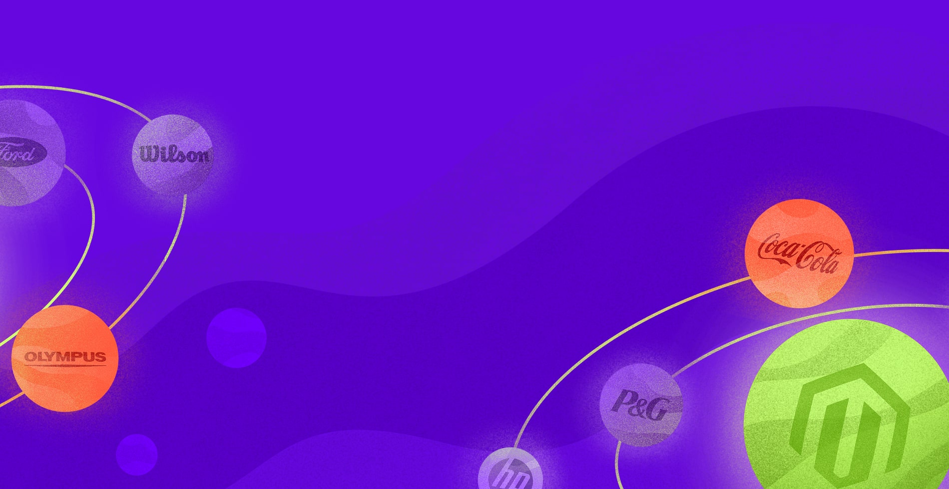 Company logos orbiting Magento’s logo