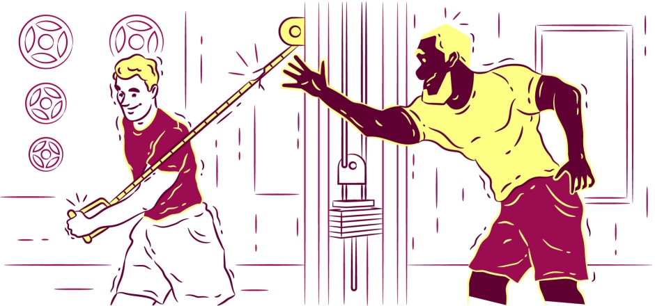 Pond coach warns that a person is working on a malfunctioning sports simulator