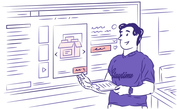 A man presenting a user interface