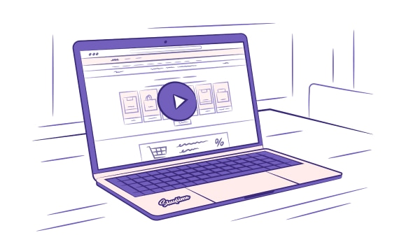 An open laptop with a video on it