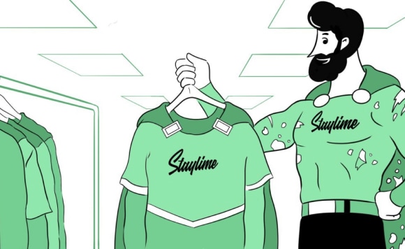 Superman replacing a torn suit