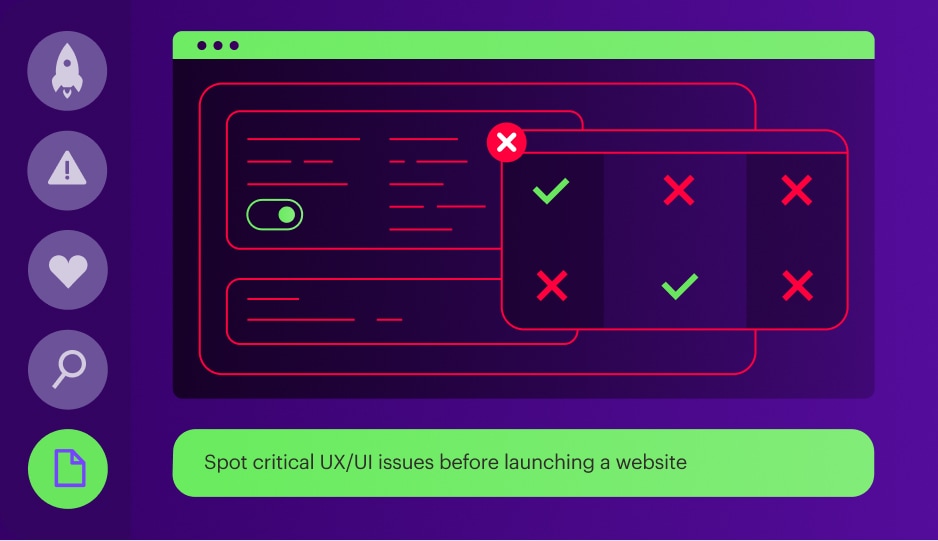 Critical errors dashboard