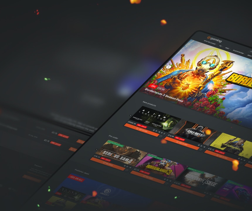 Magento theme design & development for Egaming