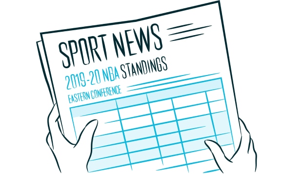 A sports news section in the newspaper