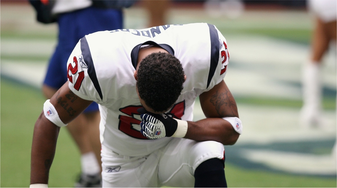 A sportsman praying