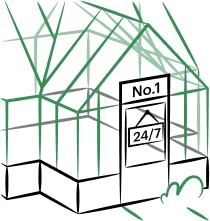 A greenhouse open 24/7