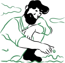 A man planting a seed