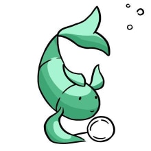 A fish searching for something with a magnifying glass