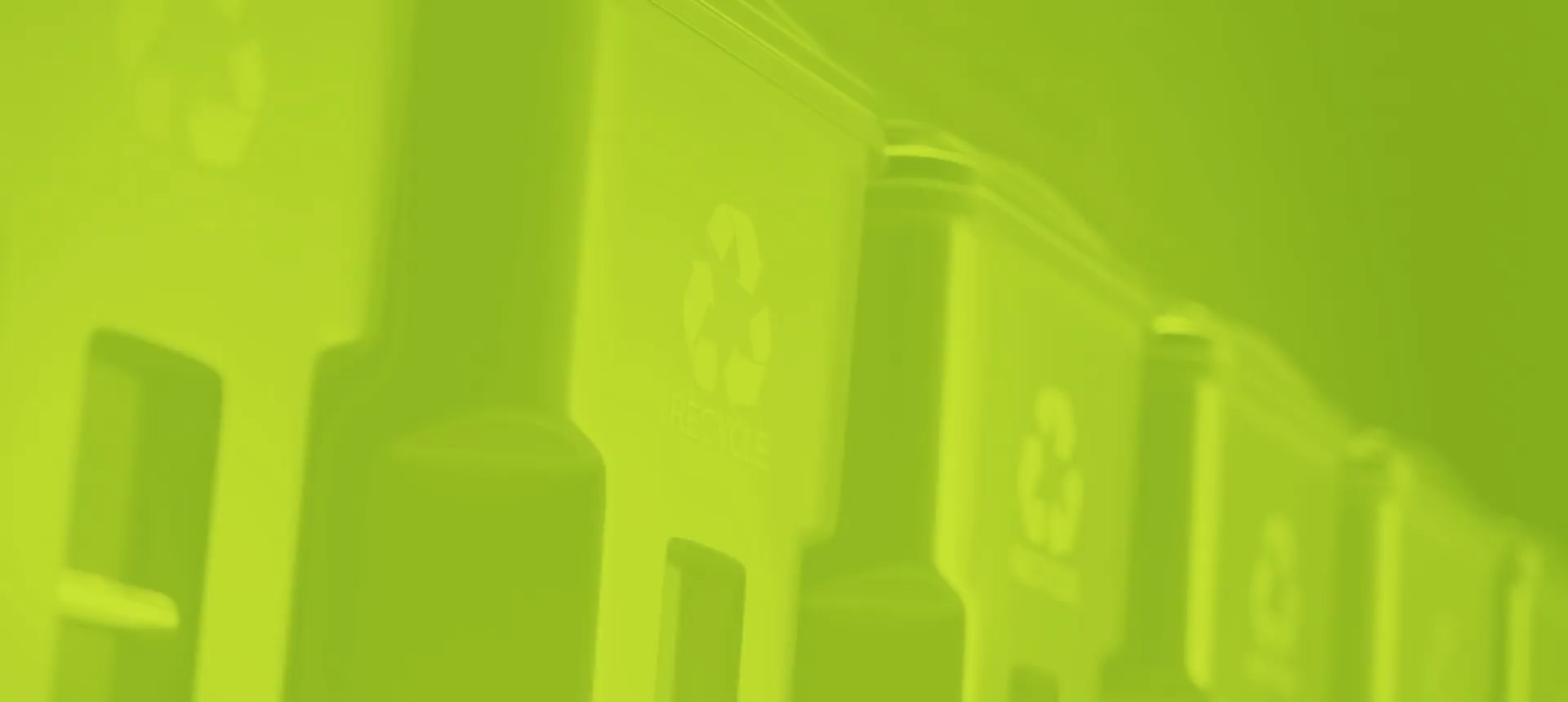 Green recycling bins