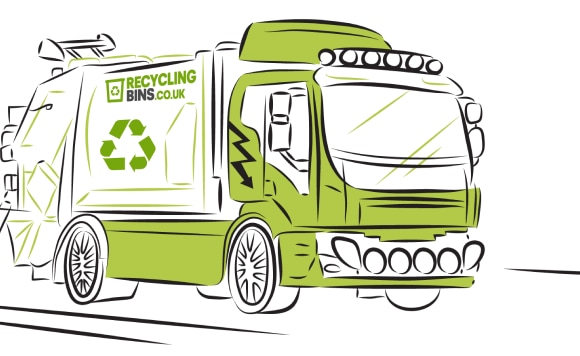 A modern trash truck