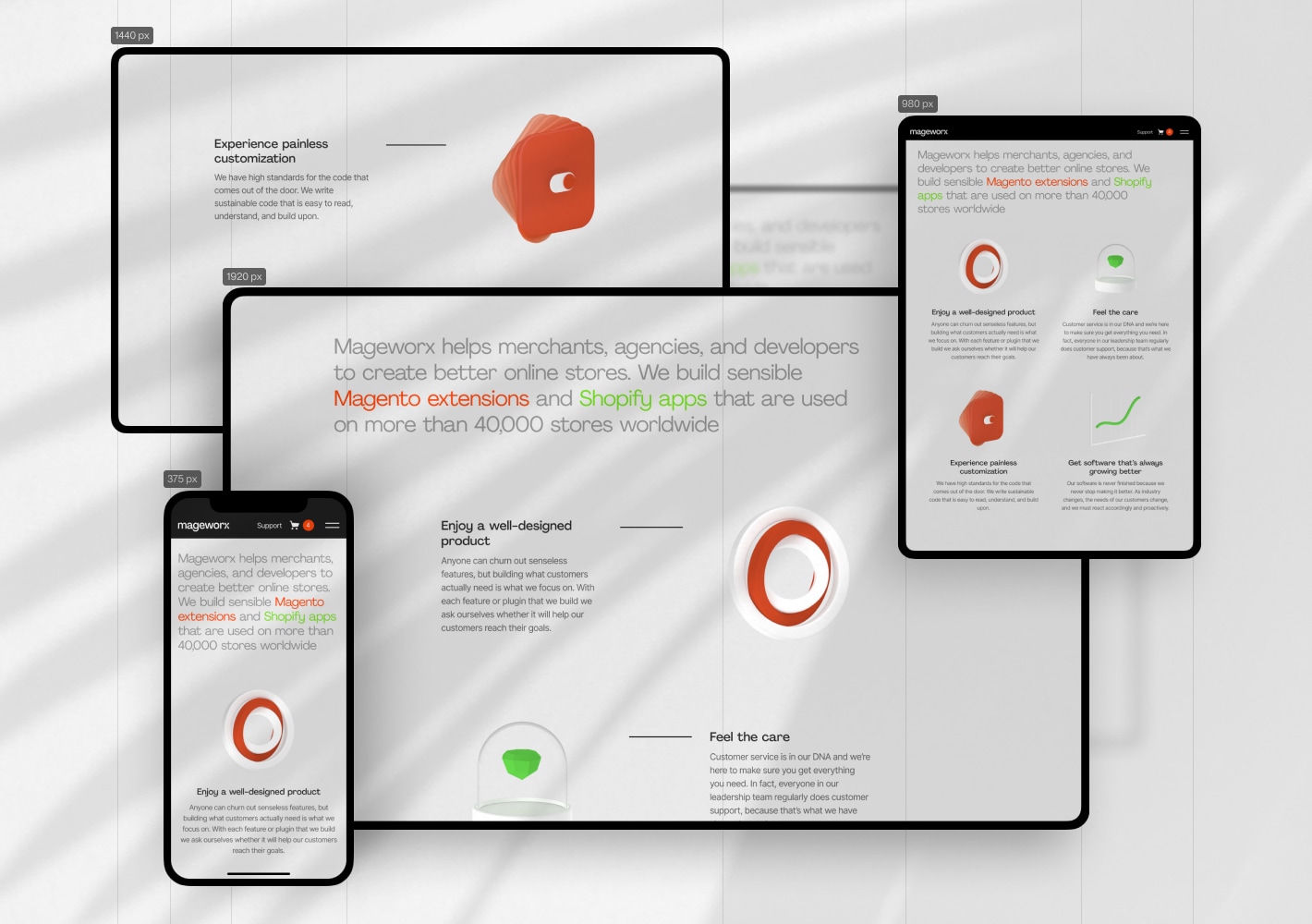 Open site on various devices