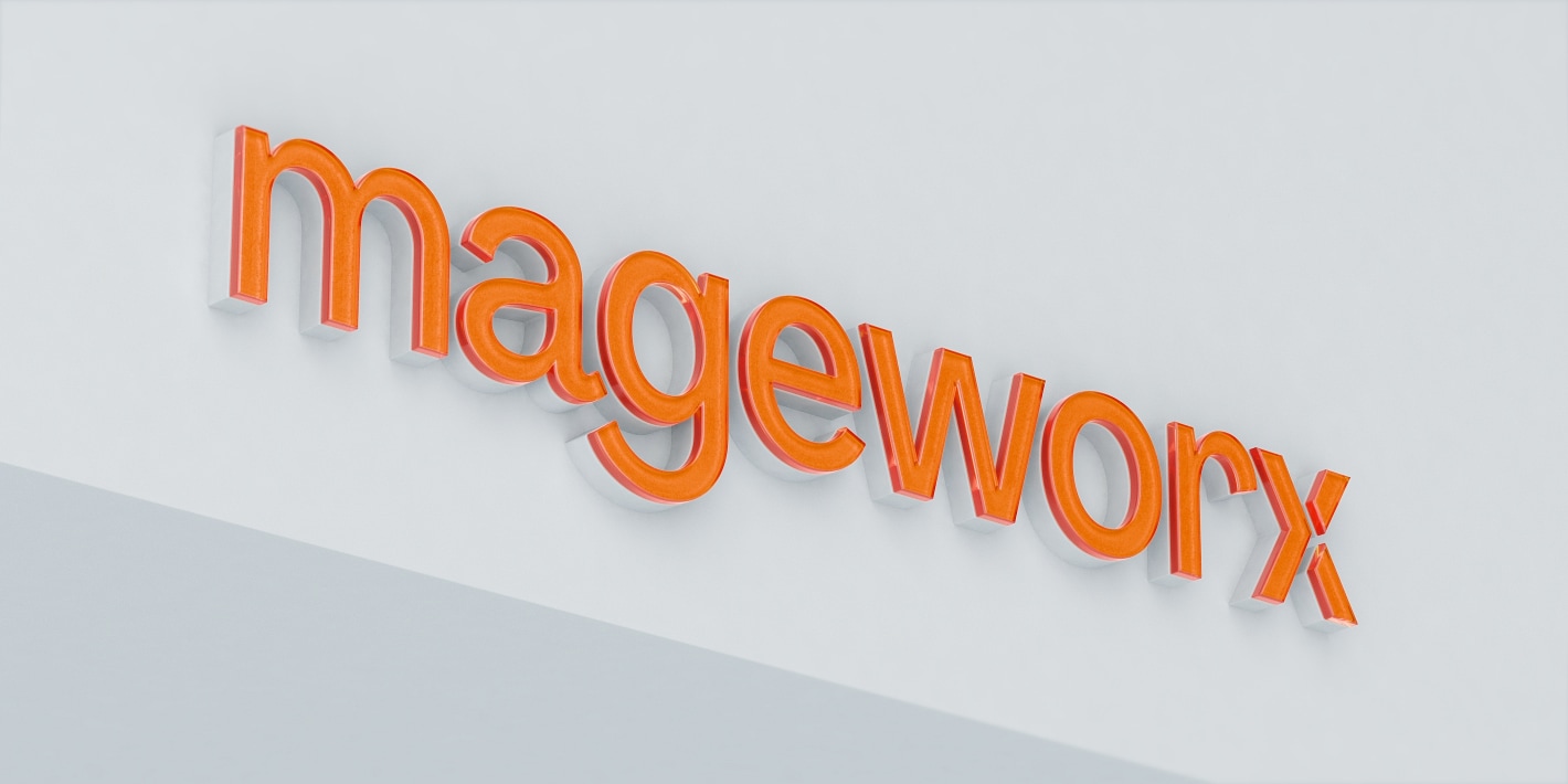 Mageworx lettering on gray background