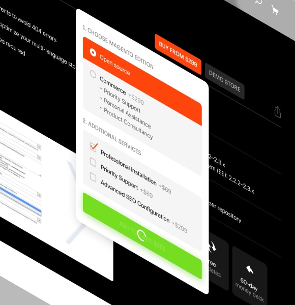 Distinctive feature of the purchase on the product page