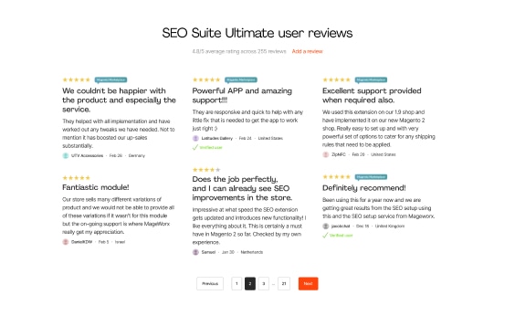 Fully customizable extension to collect customer reviews more efficiently