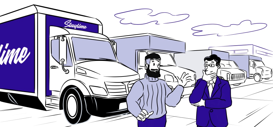 A man choosing a truck